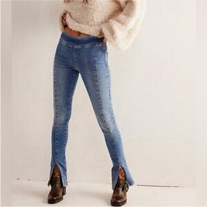 NWT We The Free by Free People Double Dutch Slit Skinny Jeans Size XL